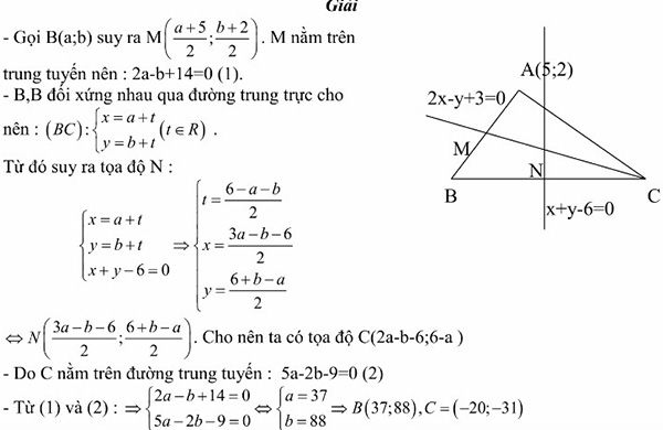 Trong Mặt Phẳng Tọa độ Oxy Cho Tam Giác Abc Với A 2 1 B 1 2 Trọng Tâm G Của Tam Giác Nằm 