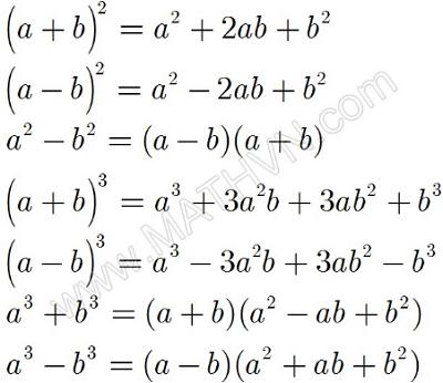 Viết 7 hằng đẳng thức dưới dạng vế trái là đa thức vế phải là nhân ...