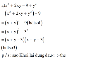 Phan Tich đa Thức Thanh Nhan Tử X 2 2xy 9 Y 2 Toan Học Lớp 8 Bai Tập Toan Học Lớp 8 Giải Bai Tập Toan Học