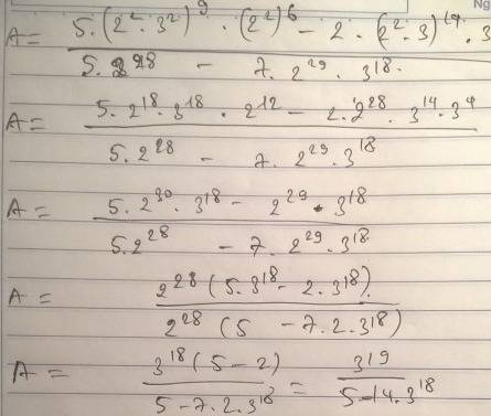 Tính A: A = 5 * (2^2 * 3^2)^9 * (2^2)^6 - 2 * (2^2 * 3)^14 * 3^4/5 * 2^28 -  7 * 2^29 * 3^18 - Toán học Lớp 6 - Bài tập Toán học Lớp 6 - Giải bài tập  Toán học Lớp 6 | Lazi.vn - Cộng đồng Tri thức & Giáo dục