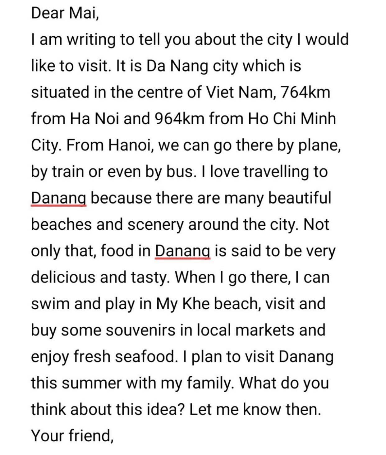  Write A Letter To Your Friend To Describe Your Favorite Country That 