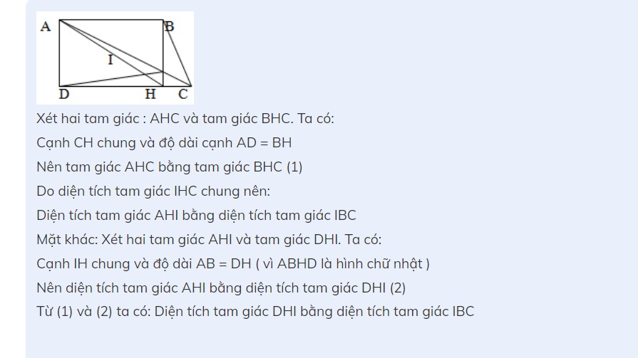 Cho hình thang vuông ABCD xem hình vẽ có diện tích bằng 16cm2 AB13CD