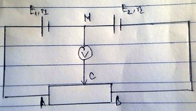 Nếu bạn đang tìm kiếm thông tin về mạch điện và các linh kiện E1, r1, E2 và r2, bức ảnh này sẽ cung cấp cho bạn một cái nhìn tổng quan về cách các thành phần tương tác và hoạt động với nhau.