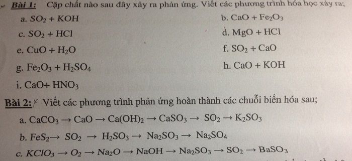 Cặp Chất Nào Sau Đây Xảy Ra Phản Ứng? - Tìm Hiểu Ngay!