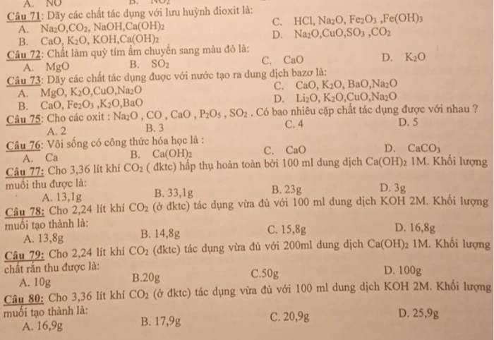 Dãy các chất tác dụng với lưu huỳnh đioxit là gì? Tìm hiểu chi tiết và ứng dụng thực tế