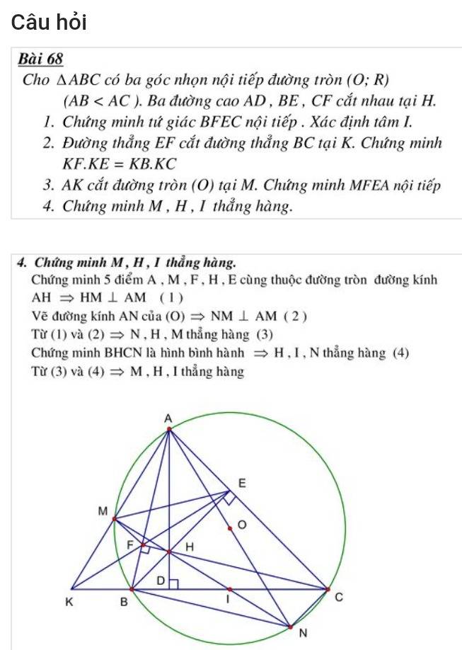 Cho Tam Giác Abc Có Ba Góc Nhọn Nội Tiếp đường Tròn Or Ab 5547