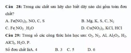 Dãy Chất Gồm Các Đơn Chất: Khám Phá Từ A Đến Z