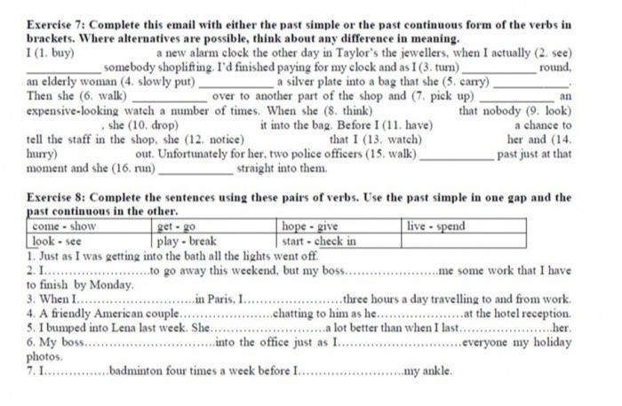 Complete this email with either the past simple or the past continuous form  of the verbs in brackets - Tiếng Anh Lớp 5 - Bài tập Tiếng Anh Lớp 5 - Giải