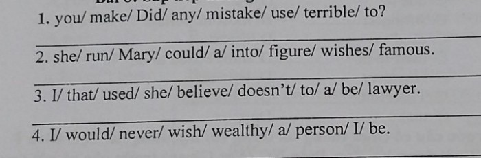 Sắp Xếp: You/ Make/ Did/ Any/ Mistake/ Use/ Terrible/ To - Tiếng Anh Lớp 9  - Bài Tập Tiếng Anh Lớp 9 - Giải Bài Tập Tiếng Anh Lớp 9 | Lazi.Vn -