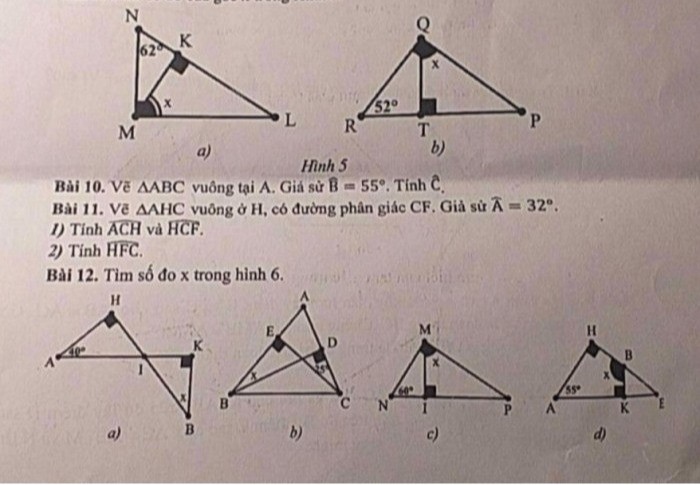 Cho tam giác ABC - Các bài toán hình dành cho lớp 7 về tam giác