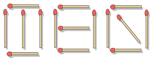 Bỏ ra 6 que diêm để được kết quả là 10?