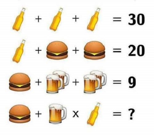Cái bánh cộng cốc bia nhân chai nước bằng bao nhiêu?