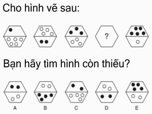 Tìm Hình Còn Thiếu Ở Dấu Hỏi Chấm Để Phù Hợp Quy Luật - Đố Vui Iq - Đố Vui  Iq Có Đáp Án - Câu Hỏi Iq - Câu Hỏi Iq