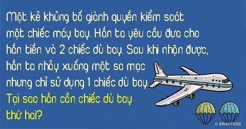 Tại sao kẻ khủng bố cần chiếc dù bay thứ hai?