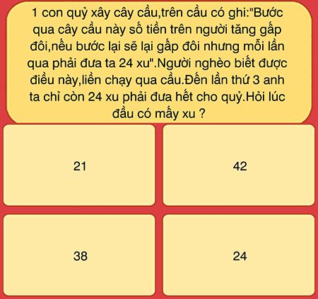 Hỏi lúc đầu anh ta có mấy xu?