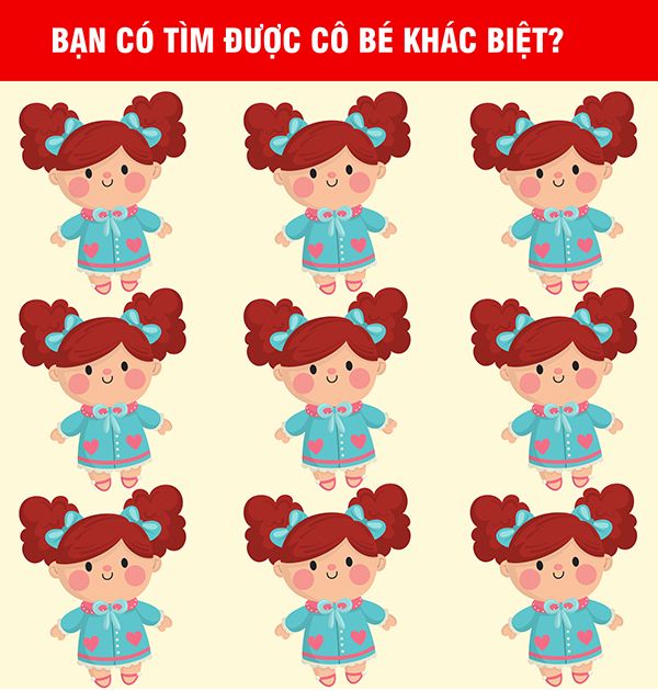 Bạn có tìm được cô bé khác biệt?