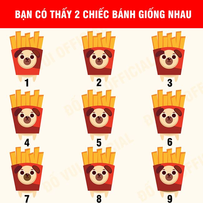 Bạn có tìm được 2 cái bánh giống nhau không?