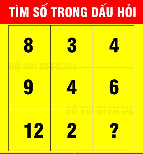 Bạn có tìm được số còn thiếu?