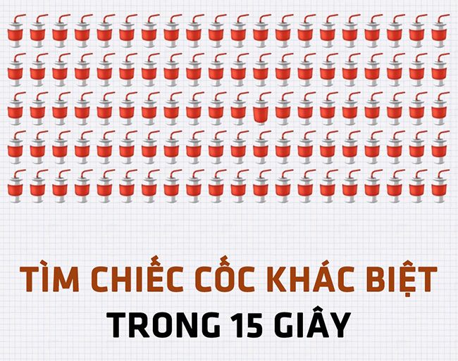 Tìm nhanh ta chiếc cốc khác biệt?