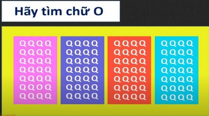 Hãy tìm chữ O khác biệt nhất? Hãy tìm chữ O khác biệt nhất?