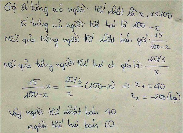 Mỗi người nông dân có bao nhiêu quả trứng