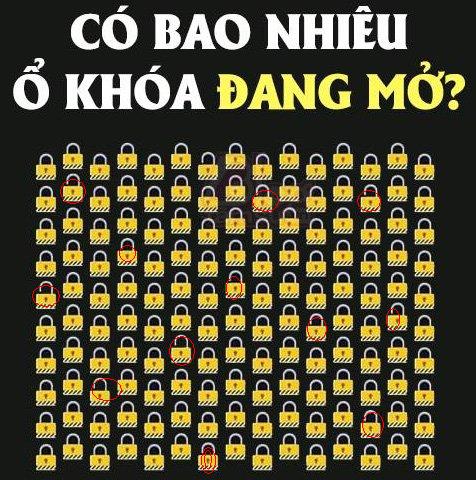 Có bao nhiêu ổ khóa đang mở?