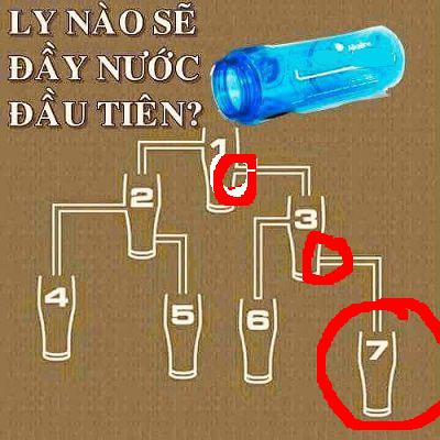 Ly nào sẽ đầy nước đầu tiên?