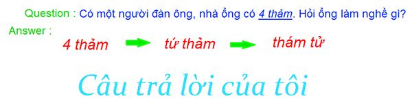 Có một người đàn ông, nhà ổng có 4 thảm. Hỏi ổng làm nghề gì?