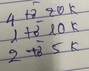 Đố các bạn cộng 6 tờ tiền có 3 mệnh giá cộng vào bằng 100 nghìn tiền Việt Nam cộng không thiếu cũng không thừa?