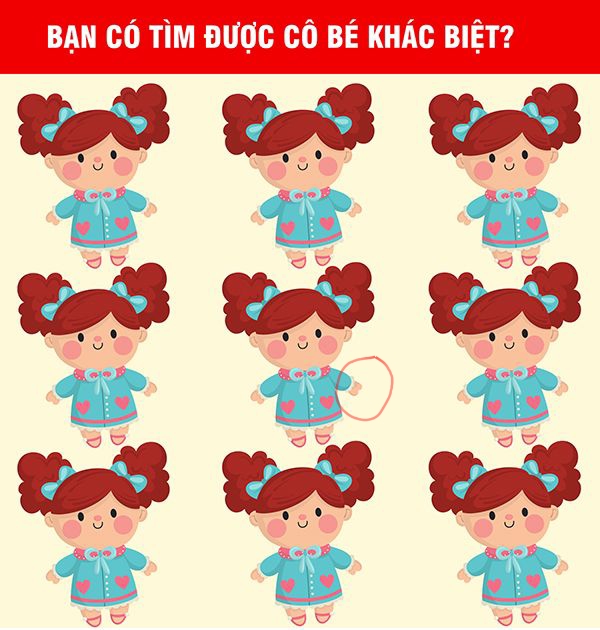 Bạn có tìm được cô bé khác biệt?