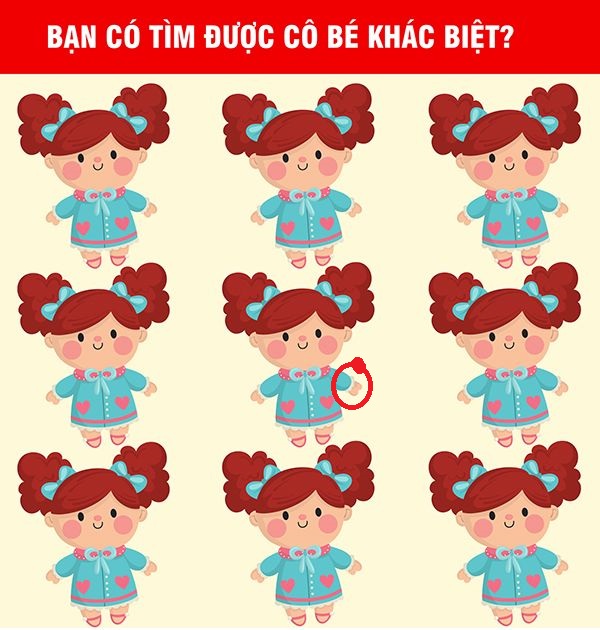 Bạn có tìm được cô bé khác biệt?