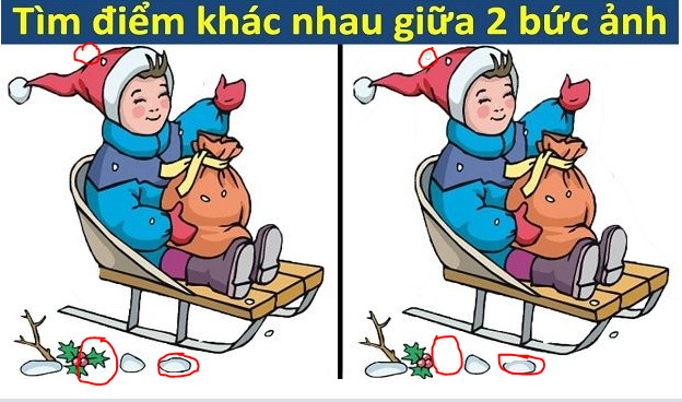 Tìm điểm khác nhau giữa hai bức ảnh