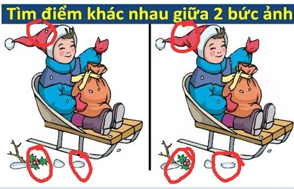 Tìm điểm khác nhau giữa hai bức ảnh