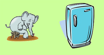 Làm thế nào để bỏ con voi vào tủ lạnh?