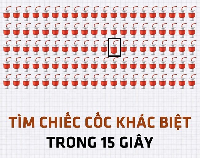 Tìm nhanh ta chiếc cốc khác biệt?