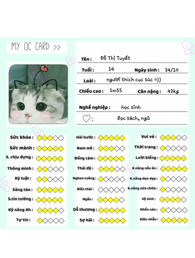 Ai cần mình làm my oc card không?