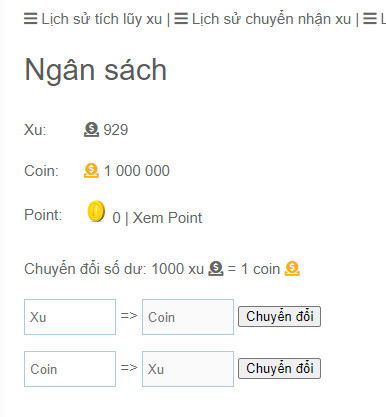 Ai cần coin inbox mình?