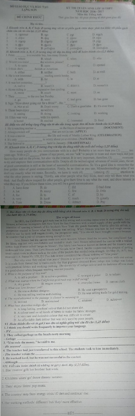 Đề thi tuyển sinh lớp 10 THPT năm học 2018 - 2019 môn tiếng Anh tỉnh Lạng Sơn,Đề thi vào 10,Đề thi tuyển sinh lớp 10 THPT,Đề thi tuyển sinh lớp 10 THPT năm học 2018 – 2019,Đề thi vào 10 môn toán,Đề thi tuyển sinh lớp 10 THPT năm học 2018 - 2019 môn toán