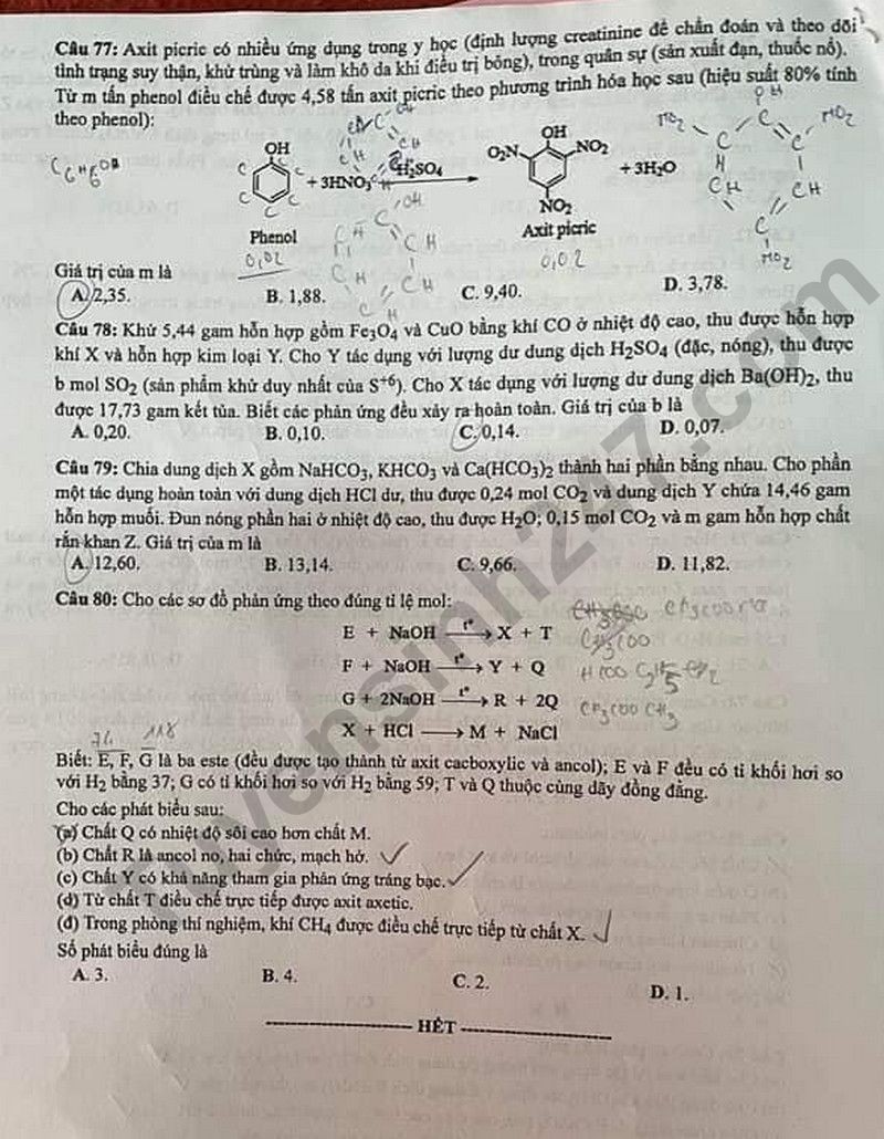 Đáp án đề thi môn Hóa mã đề 202 - Tốt nghiệp THPT 2024,Đề thi môn Hóa mã đề 202 - Tốt nghiệp THPT 2024,Đề thi môn Hóa Tốt nghiệp THPT