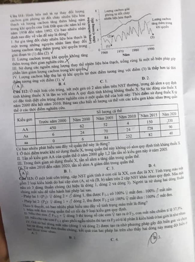 Đề thi môn Sinh Học mã đề 204 - Tốt nghiệp THPT 2024,Đề thi môn Sinh Học Tốt nghiệp THPT 2024