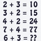 Tìm quy luật và điền số còn thiếu vào dấu ? 1 + 4 = 5, 2 + 5 = 12, 3 + 6 = 21, 8 + 11 = ?
