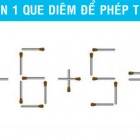 Di chuyển 2 que diêm bất kỳ để phép tính có kết quả đúng