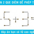 Di chuyển 2 que diêm để phép tính 8 - 6 + 5 = 0 có kết quả đúng?