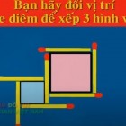 Bạn hãy di chuyển 3 que diêm để tạo thành 2 hình vuông?