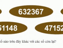 Số nào khác với các số còn lại?,đố vui IQ,đố vui iq có đáp án,đố vui hình ảnh