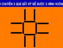 Di chuyển 3 que diêm bất kỳ để được 3 hình vuông,đố vui IQ,đố vui iq có đáp án,đố vui hình ảnh