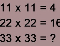 Tìm quy luật và điền số còn thiếu vào dấu ? Nếu 11 x 11 = 4, 22 x 22 = 16, Thì 33 x 33 = ?,đố vui IQ,đố vui iq có đáp án,đố vui hình ảnh