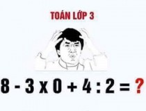 Kết quả phép tính bằng bao nhiêu: 8 - 3 x 0 + 4 : 2 = ?,đố vui IQ,đố vui iq có đáp án,đố vui hình ảnh