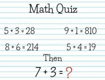 Tìm quy luật và điền số còn thiếu vào dấu ? 5 + 3 = 28, 9 + 1 = 810, 8 + 6 = 214, 5 + 4 = 19, 7 + 3 = ?,đố vui IQ,đố vui iq có đáp án,đố vui hình ảnh