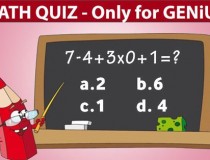 Tìm kết quả cho phép tính: 7 - 4 + 3 x 0 + 1 = ?,đố vui IQ,đố vui iq có đáp án,đố vui hình ảnh